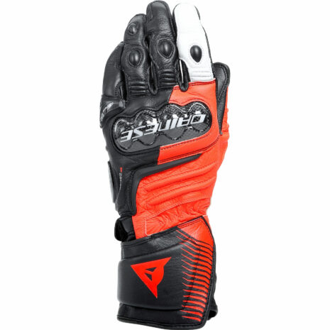 Dainese Carbon 4 Lederhandschuh lang neonrot S Herren