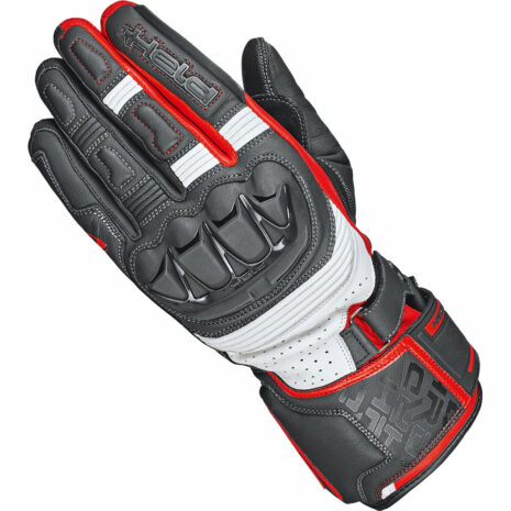 Held Revel 3.0 Lederhandschuh lang weiß/rot 12 Herren