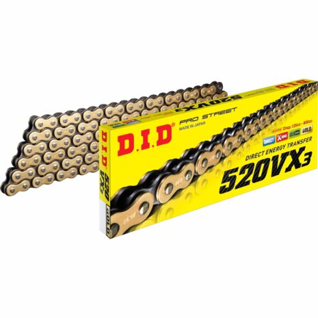 D.I.D. Kettenkit Stealth 520VX3(G&B) Niet X 15/46/114 gold für Kawa