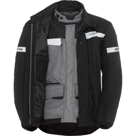 Pharao Tura WP Adv. Textil-/Lederjacke grau/schwarz L Herren