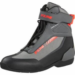 FLM Traction Motorradschnürstiefel kurz grau 42 Herren